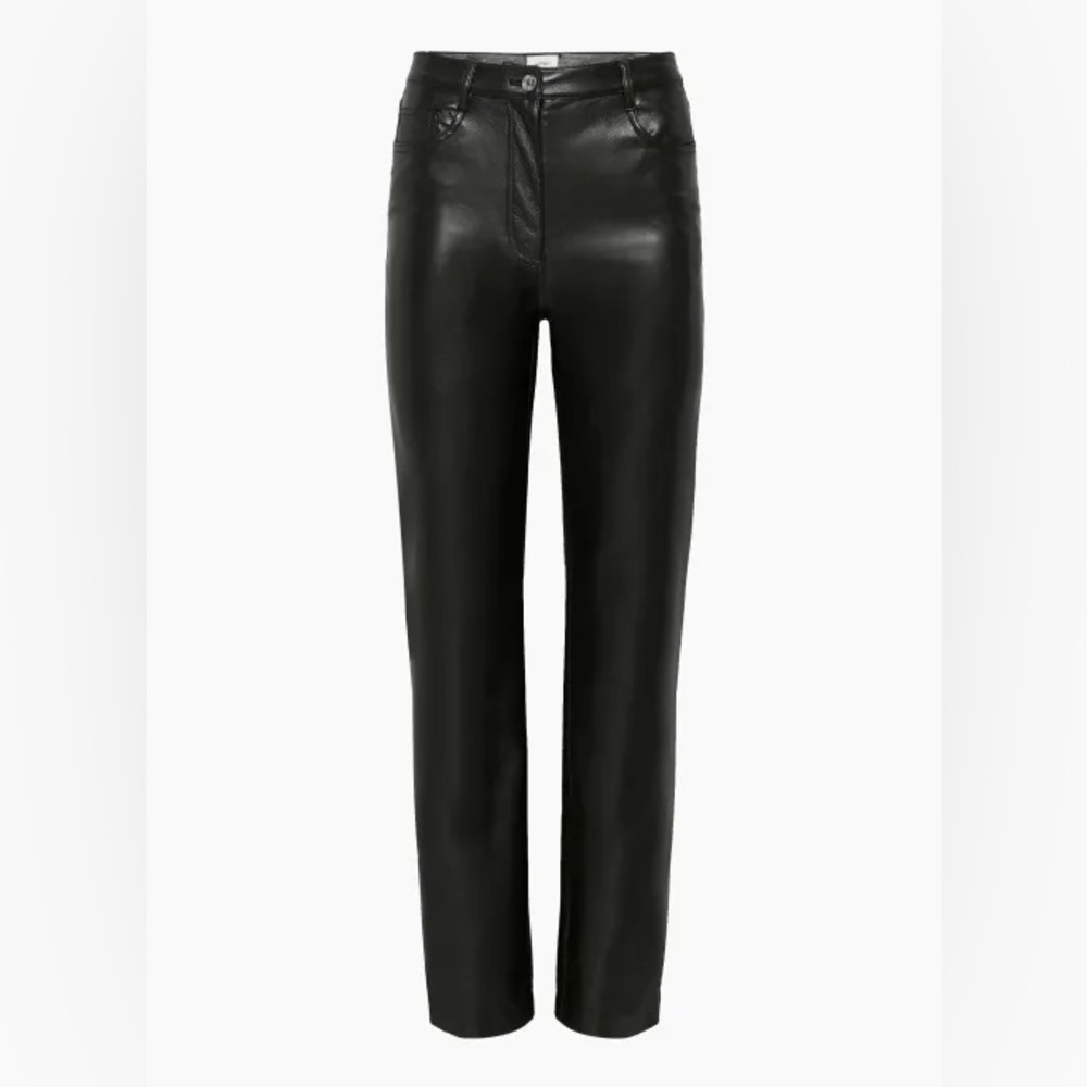 Aritzia Wilfred Melina Leather Pants - Black